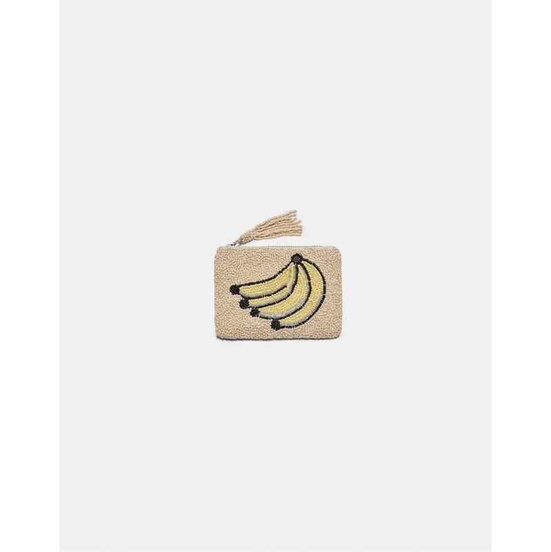 Stradivarius Small beaded purse with banana embellishment-Pink 115366206
