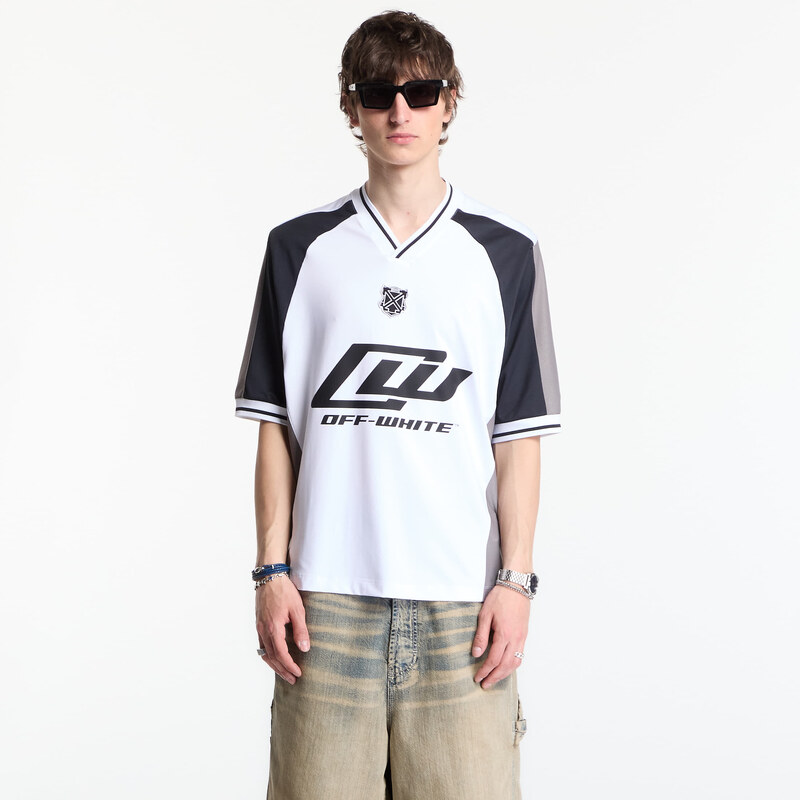 Dres Off-White Soccer V-Neck S/S T-Shirt 3 White XXL