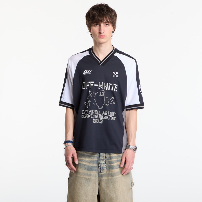 Dres Off-White Soccer V-Neck S/S T-Shirt 1 Black L