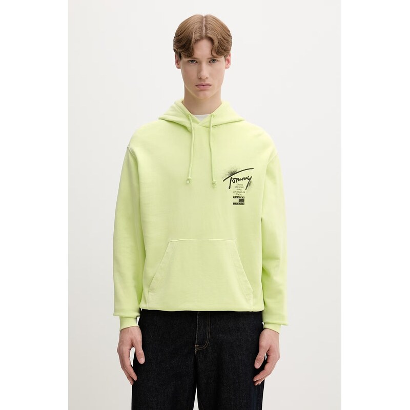 Tommy Jeans mikina s kapucí pánská bavlněná