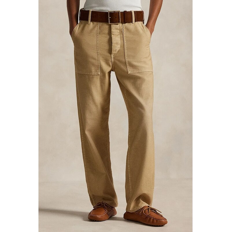 Polo Ralph Lauren rovné kalhoty dámské bavlněné