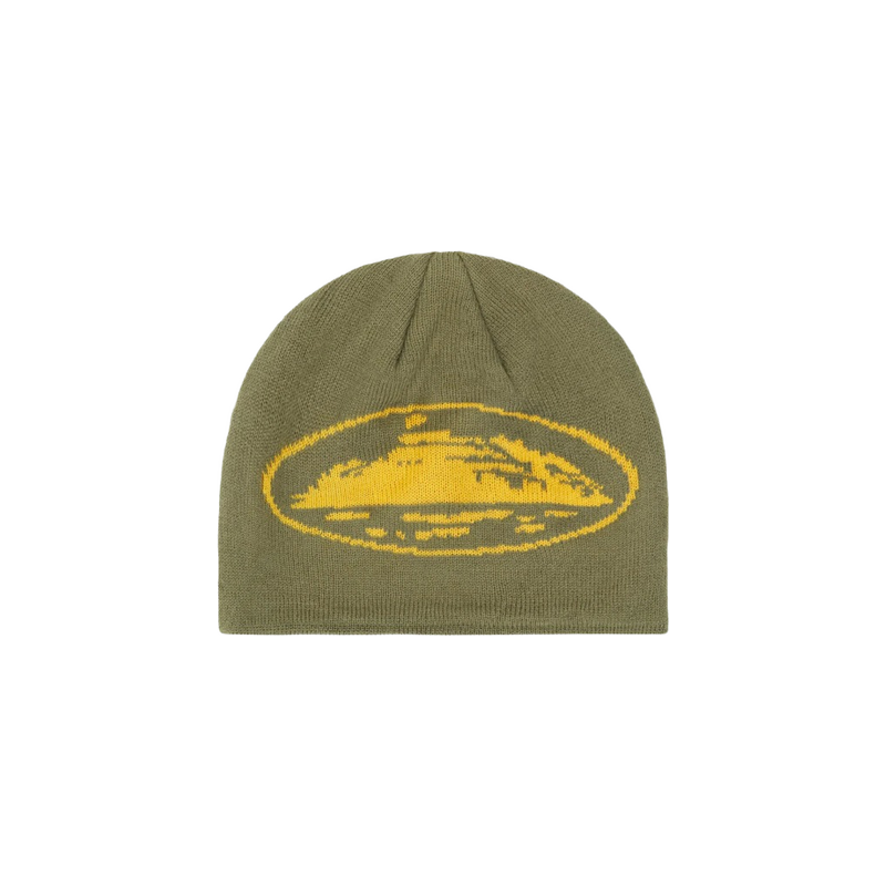 Corteiz Alcatraz Skully Khaki Green/Yellow 115367817