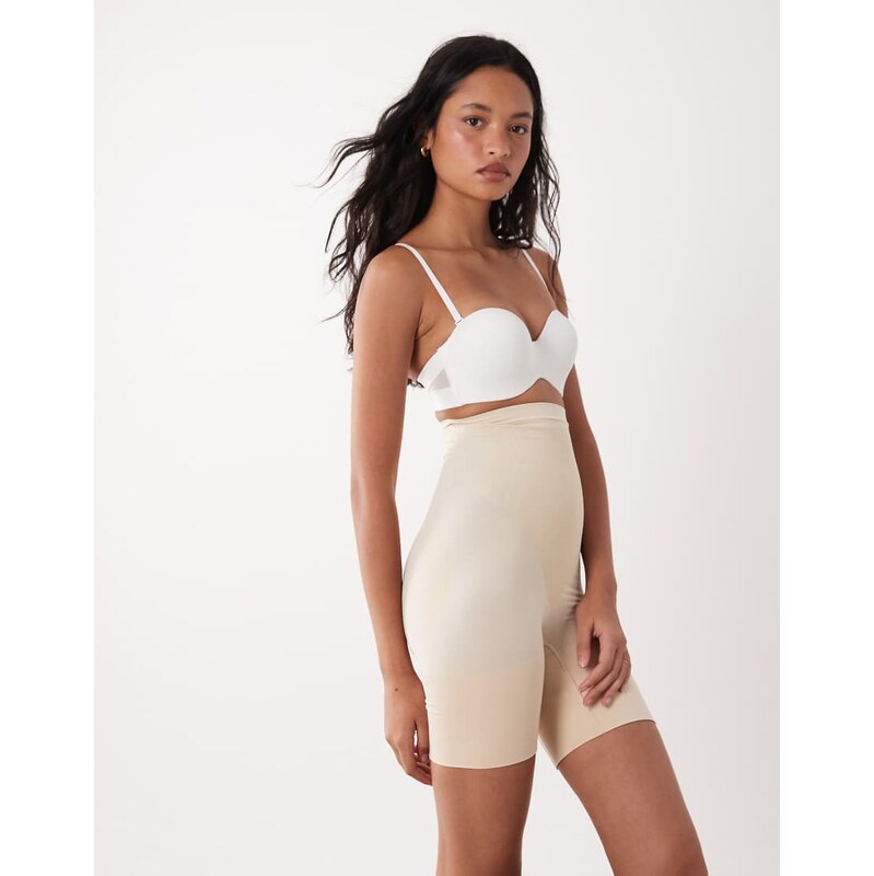 SPANXsculpt GoFigure high-waisted mid-thigh short in toasted coconut 115368169