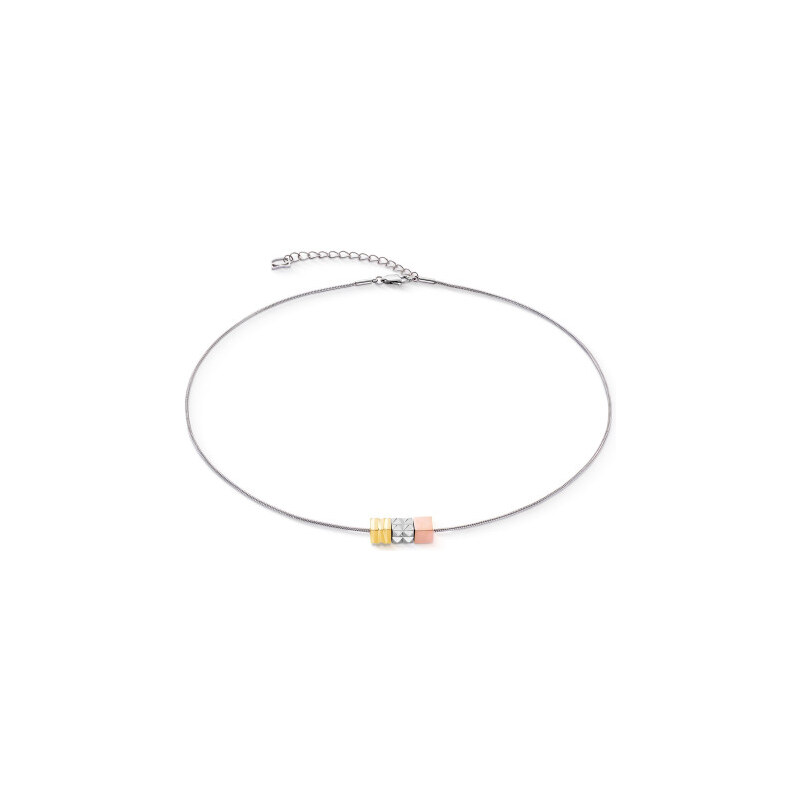 Coeur de Lion dámský náhrdelník Cube Trio Facets Snake tricolour 2041 115369267