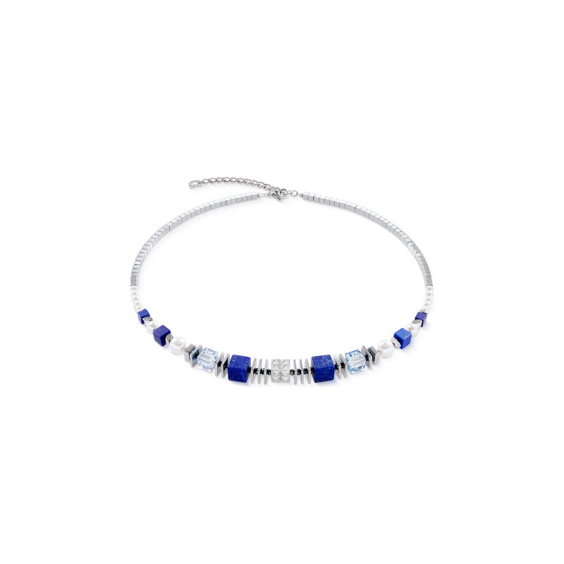 Coeur de Lion dámský náhrdelníkStatement Cube Facets silver-blue 3047 115369285