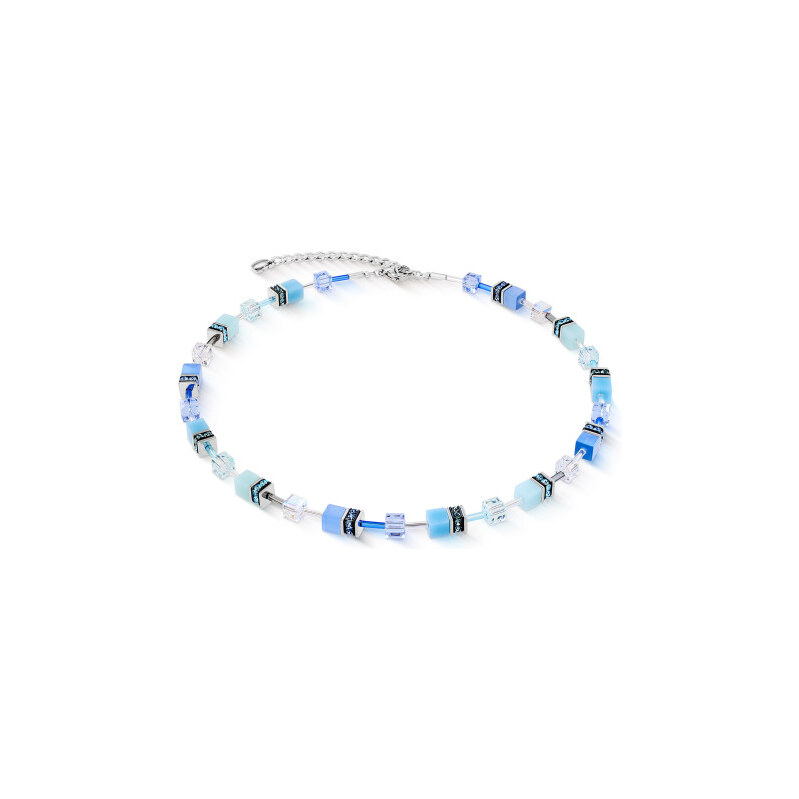 Coeur de Lion dámský náhrdelník GeoCUBE Iconic aqua-blue 2838/10-2007 115369269