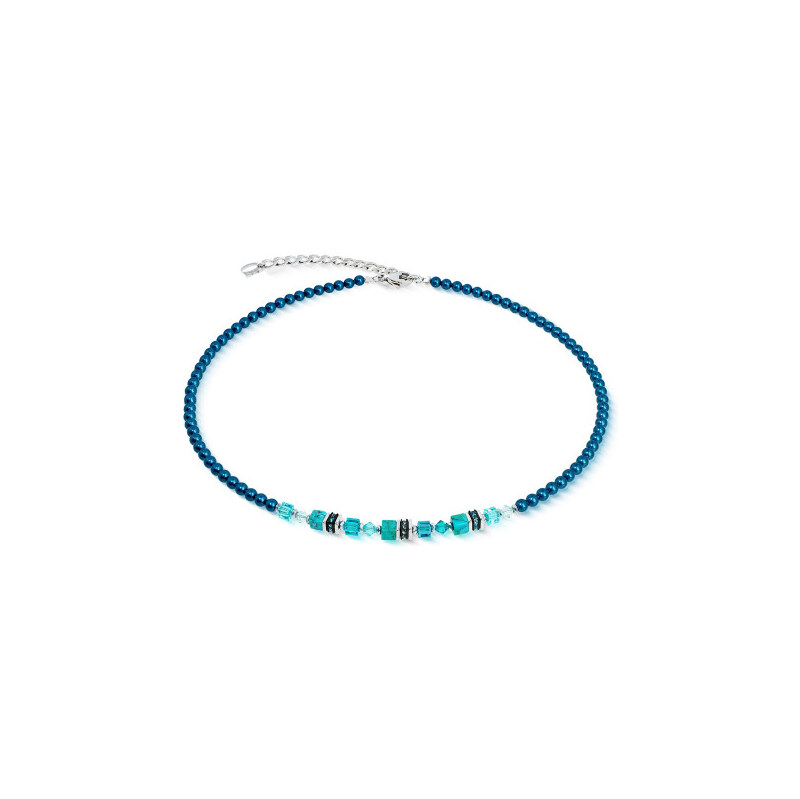 Coeur de Lion dámský náhrdelník Princess Teal Glow silver 2103/10-0624 115369279