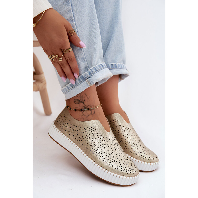 Boto Dámské slip-on boty na platformě Gold Glamma
