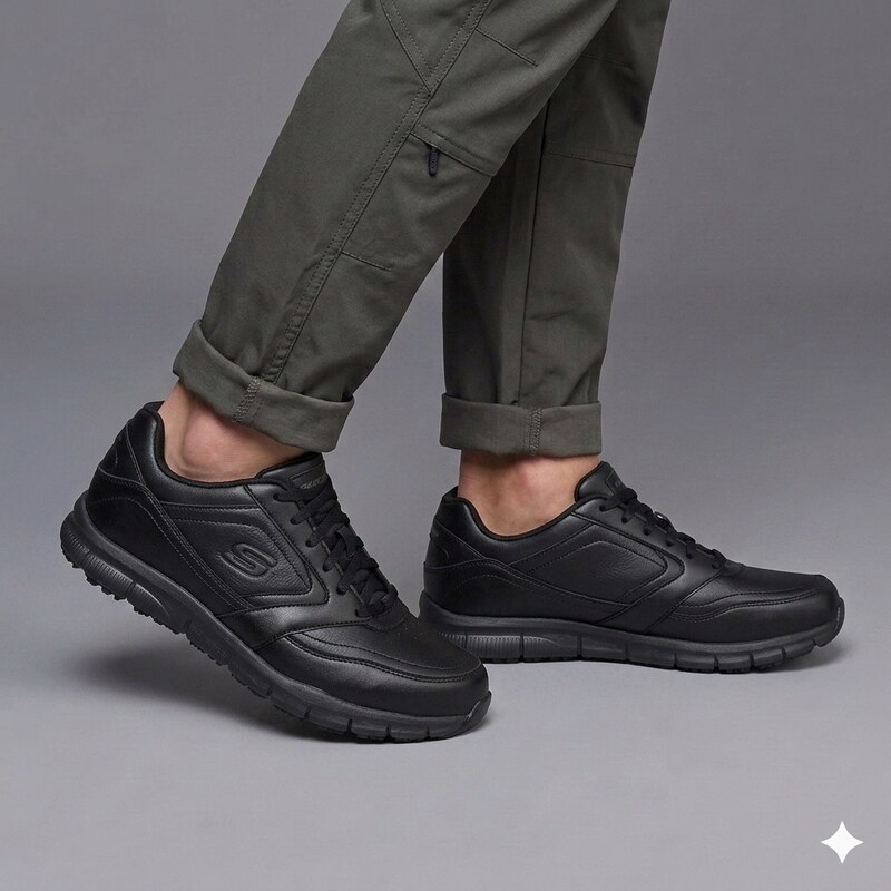 Skechers nampa - work shoes BLACK