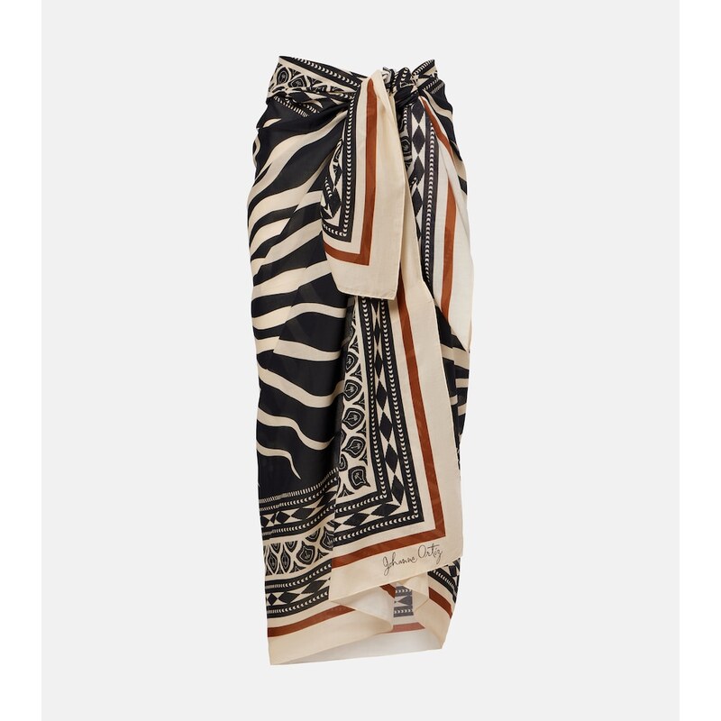 Johanna Ortiz Printed cotton beach cover-up