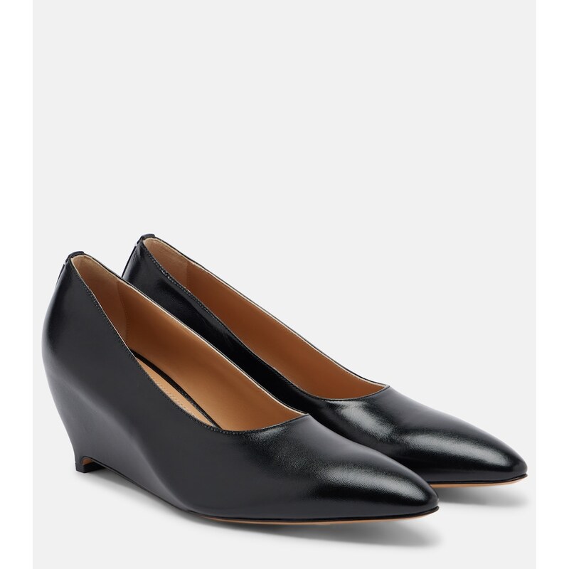 Maison Margiela Leather wedge pumps