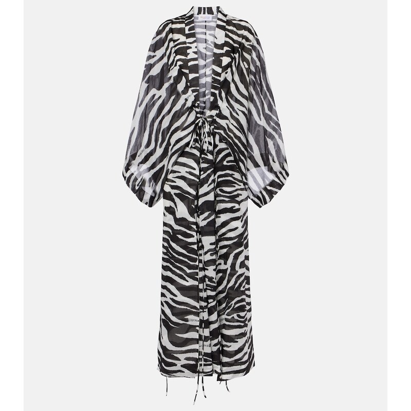 The Attico Zebra-print cotton muslin kaftan