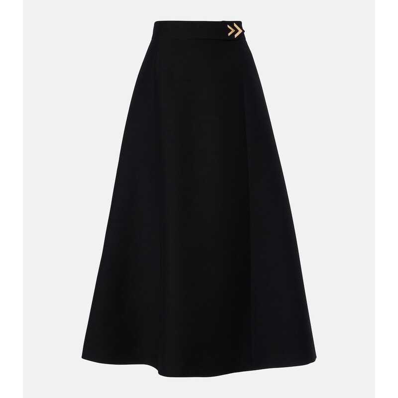 Valentino VGold Crepe Couture midi skirt