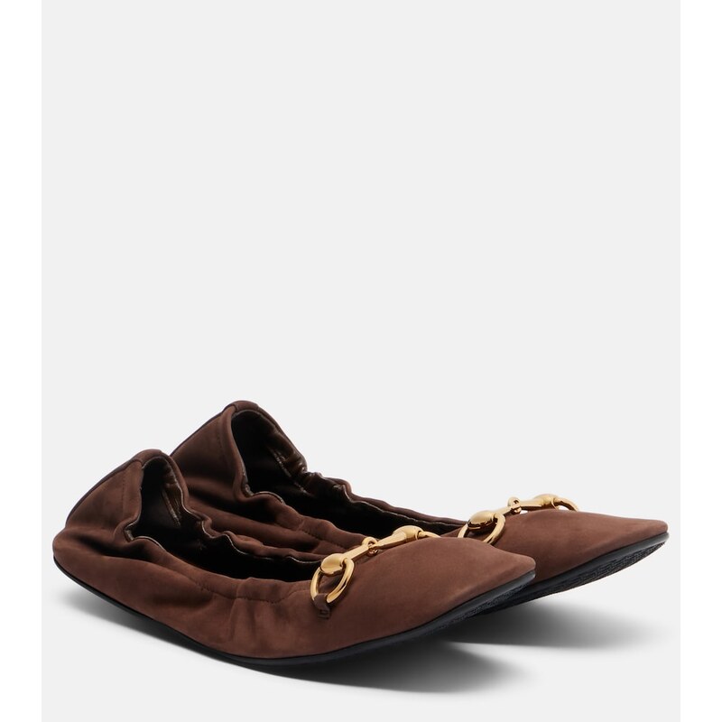 Gucci Horsebit leather ballet flats