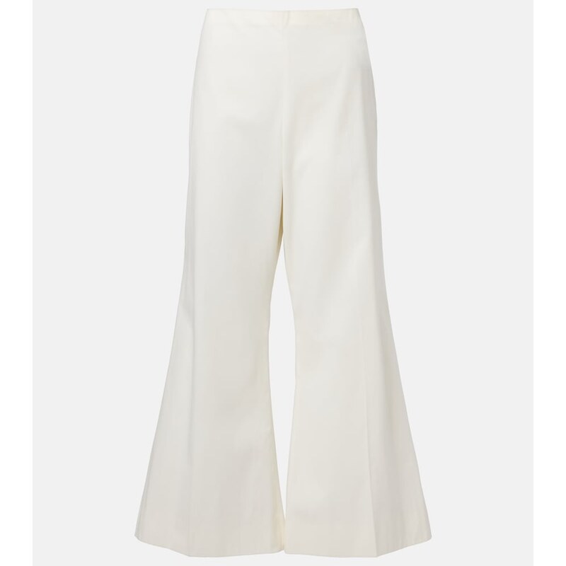 Khaite Walter cotton and silk flared pants