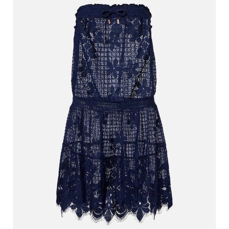 Melissa Odabash Isla HS cotton-blend lace romper
