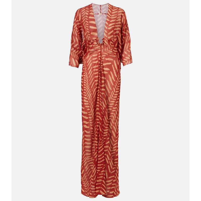 Johanna Ortiz Printed georgette maxi dress