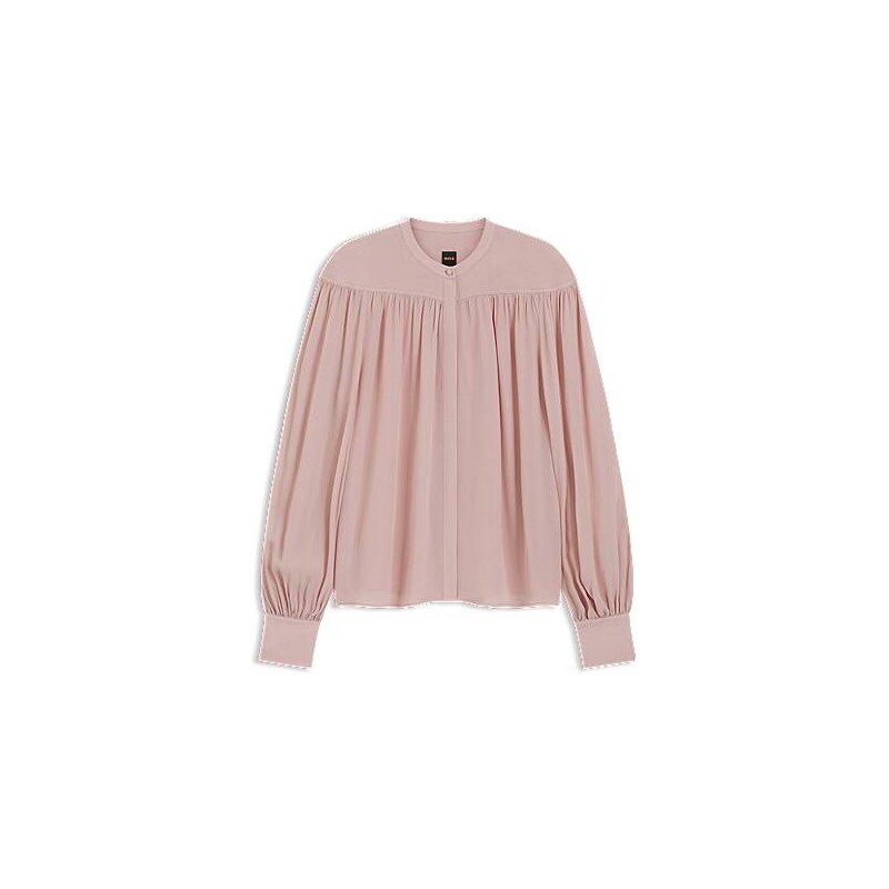 BOSS Relaxed-fit blouse in fluid crepe de chine 115386306