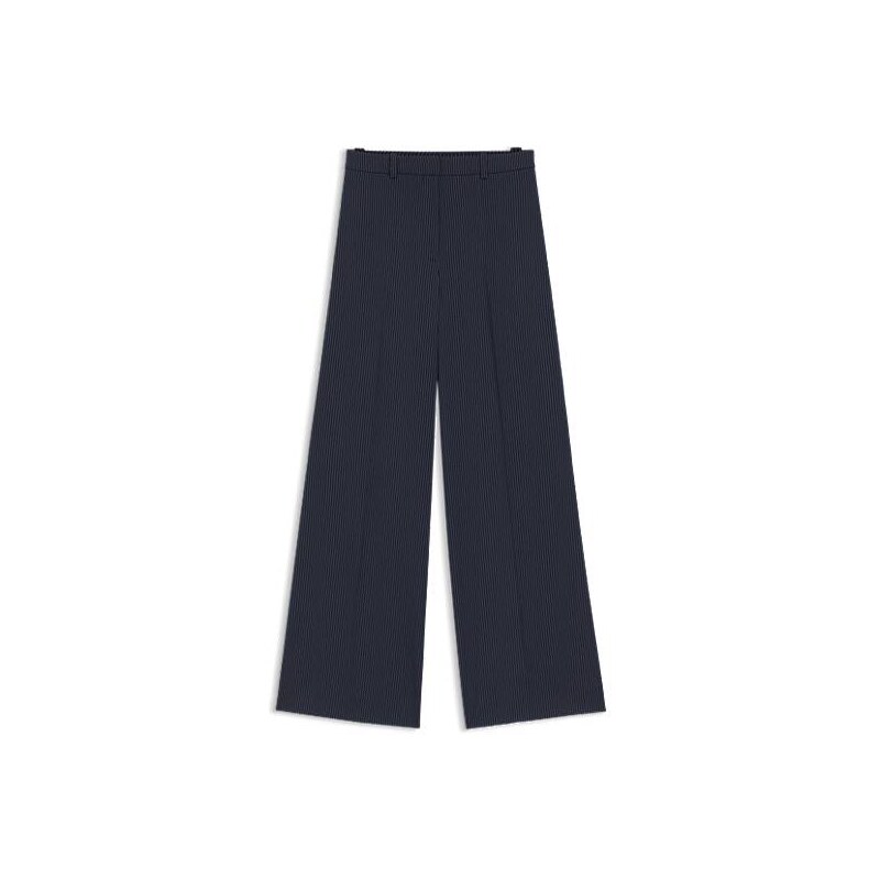 HUGO Regular-fit wide-leg trousers in pinstripe stretch fabric 115502458