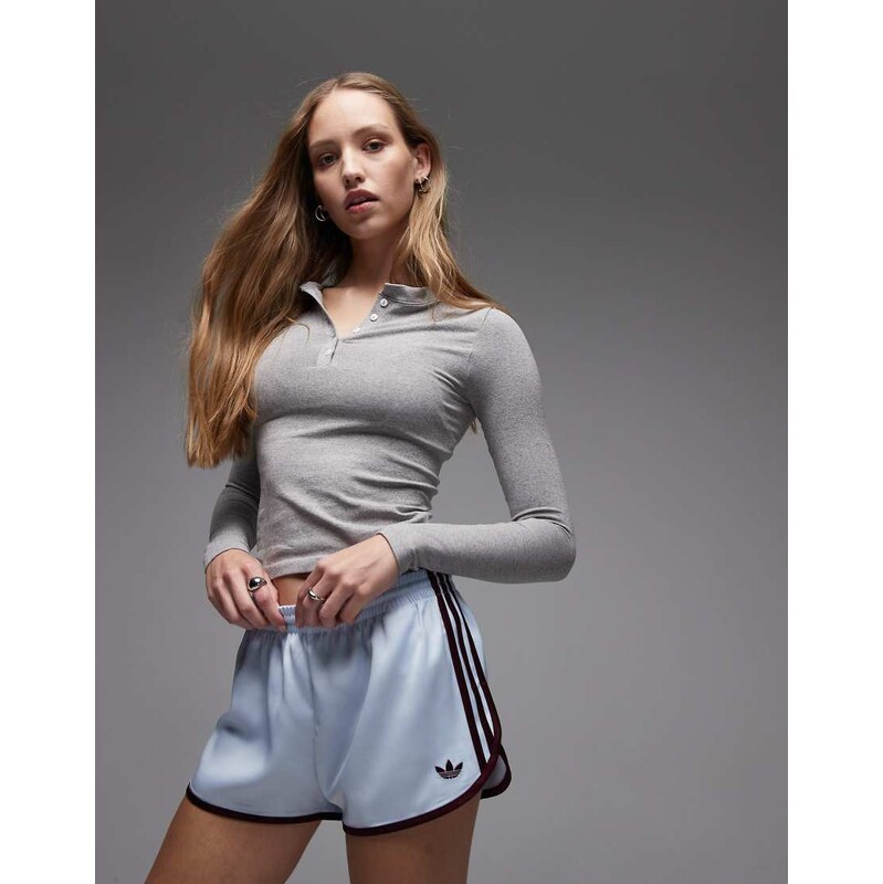 adidas Originals sprinter shorts in blue and maroon