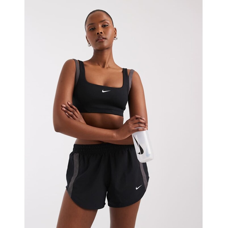 Nike Training One Dri-FIT double lined sports bra in black and