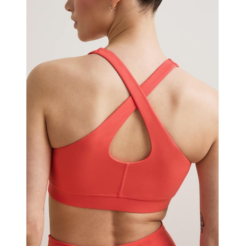 TALA SkinLuxe crossback sports bra in soft coral-Orange 115372672