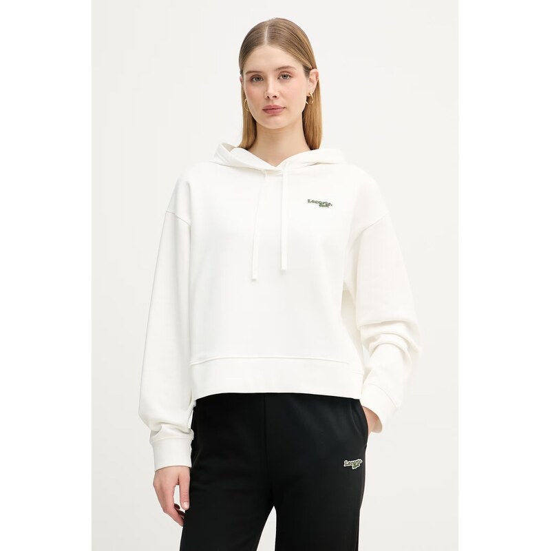 Lacoste mikina s kapucí dámská s bavlnou