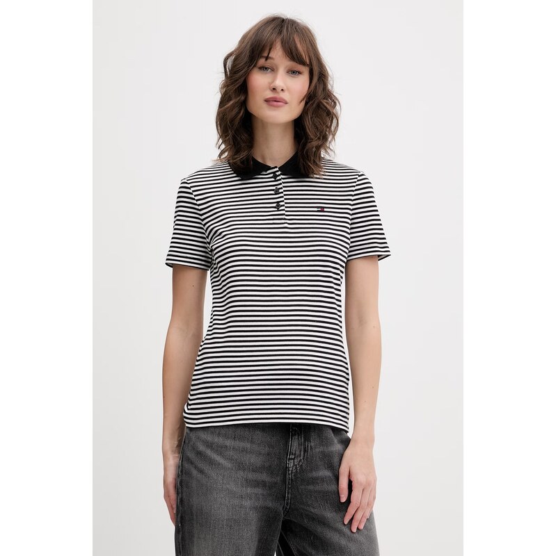 Tommy Jeans polo dámské bavlněné s elastanem