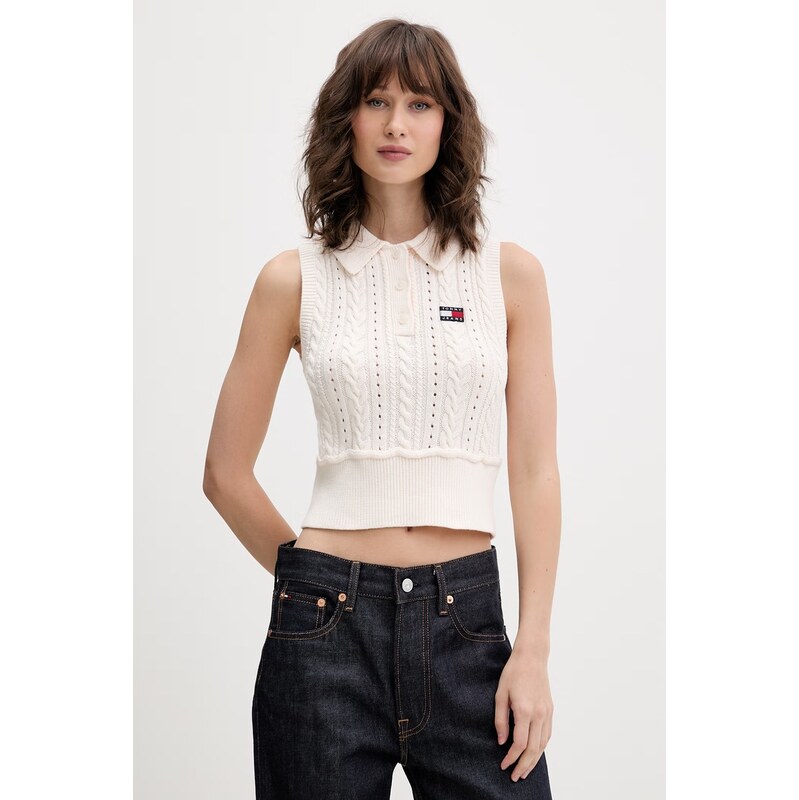 Tommy Jeans vesta dámská bavlněná 115373070