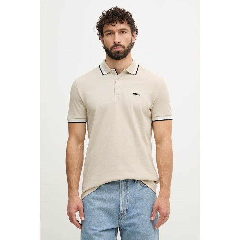 BOSS Green polo pánské bavlněné Paddy