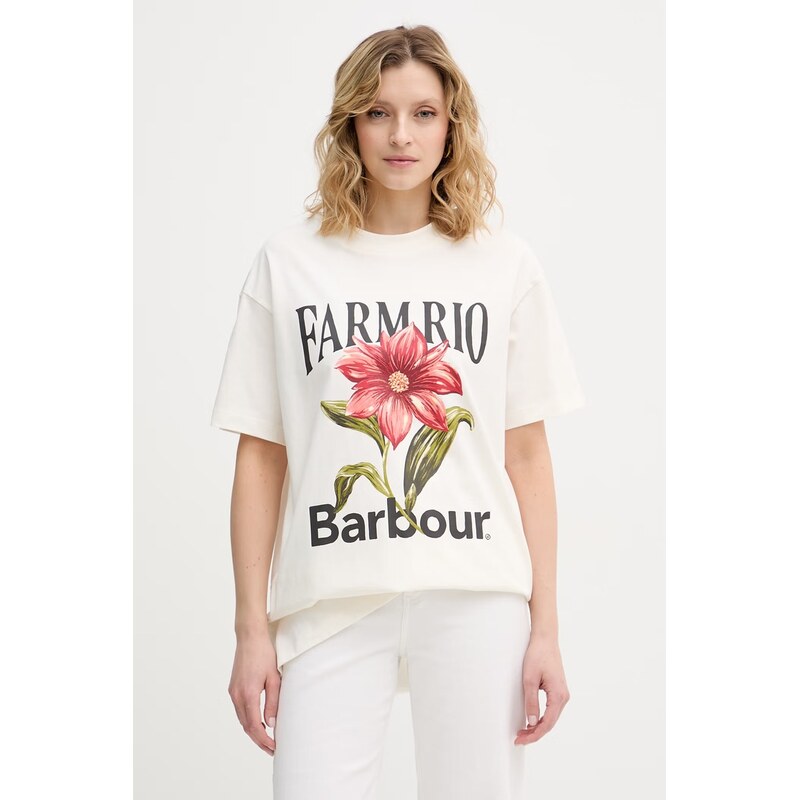 Barbour tričko dámské bavlněné x Farm Rio 115373227