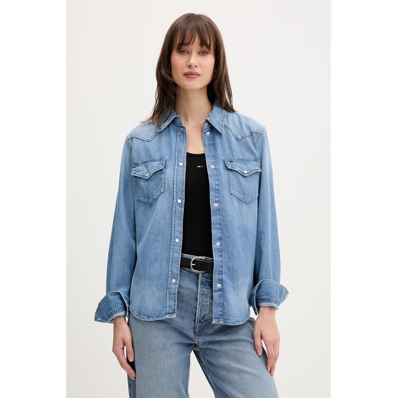 Tommy Jeans košile dámská džínová