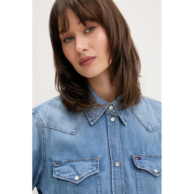 Tommy Jeans košile dámská džínová