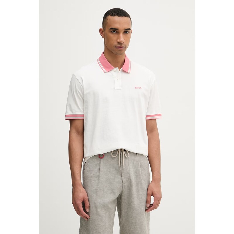 BOSS Orange polo pánské bavlněné