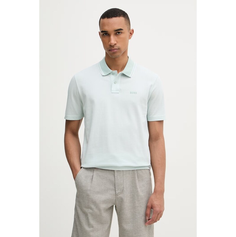 BOSS Orange polo pánské bavlněné PeoxfordNew