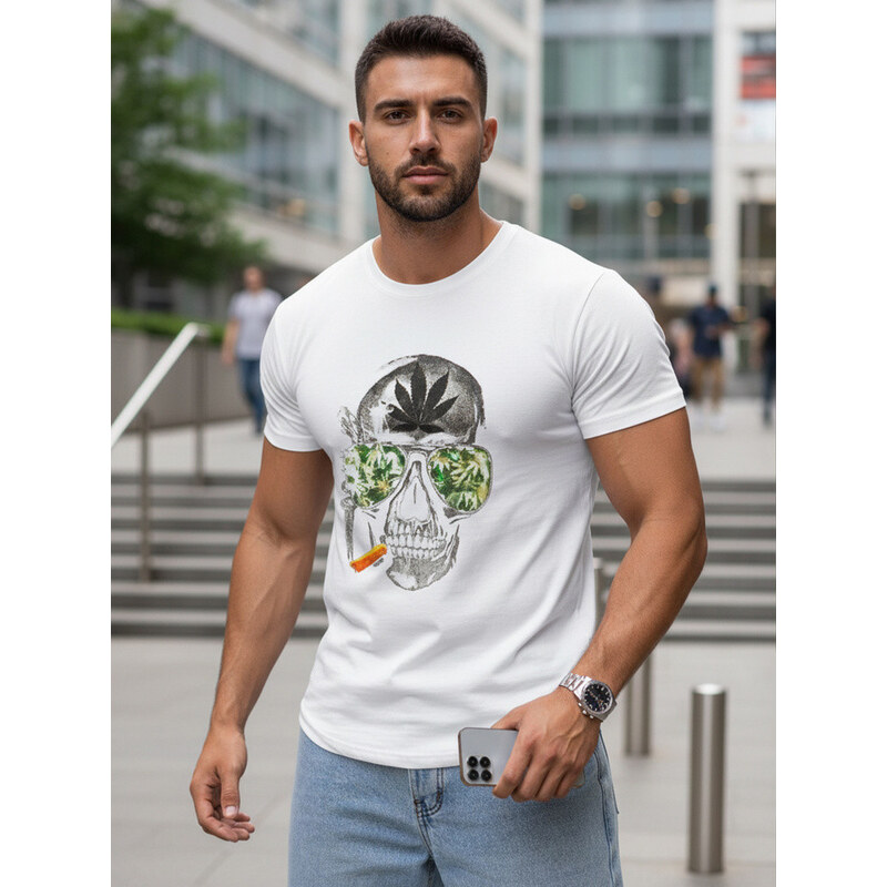 Pánské bílé tričko Dstreet model 21965053 - FashionStreet