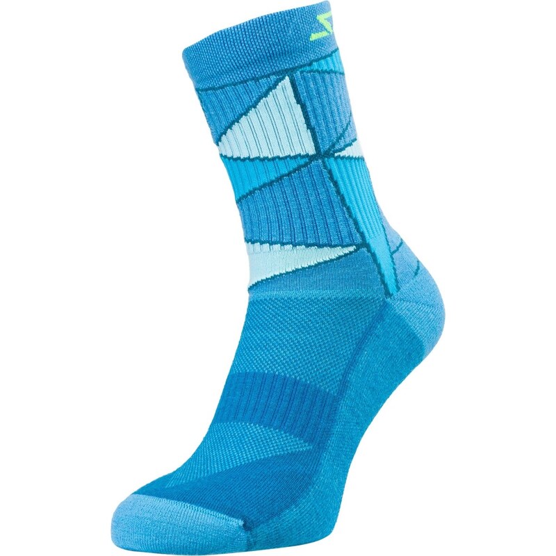 Unisex zateplené ponožky Silvini Vallonga modrá/limetková 85830104