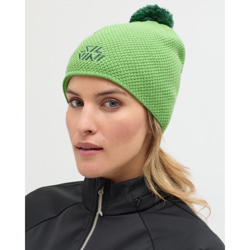 Unisex pletená čepice Silvini Airoso zelená 101296947