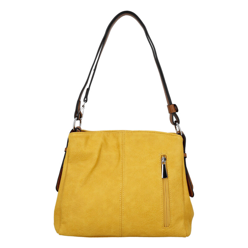 JGL Trendy dámská koženková crossbody kabelka Julianna, žlutá
