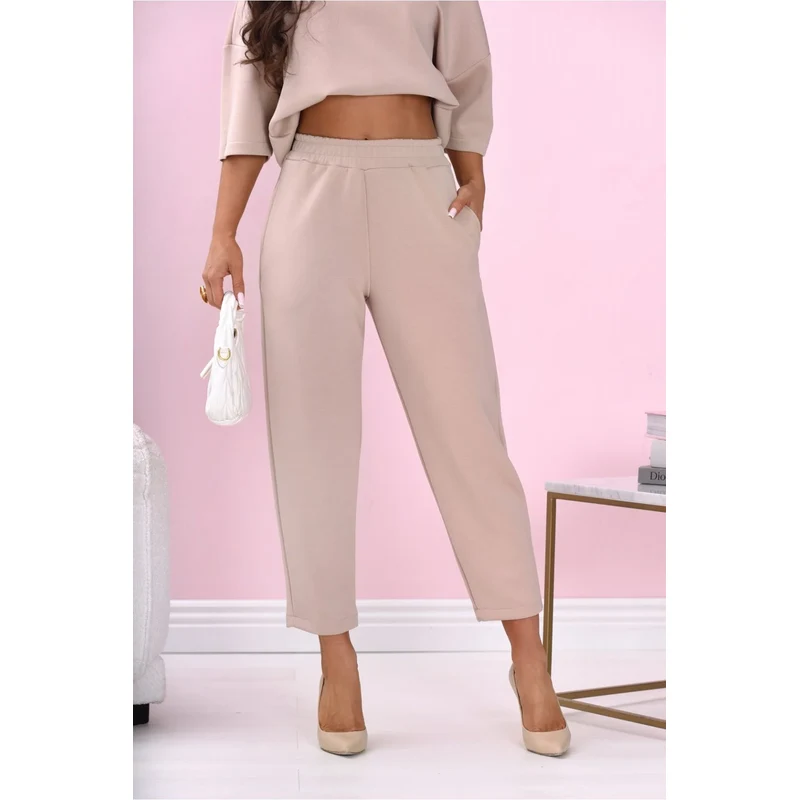 kalhoty dámské Nurie (Off Pink) 115377416