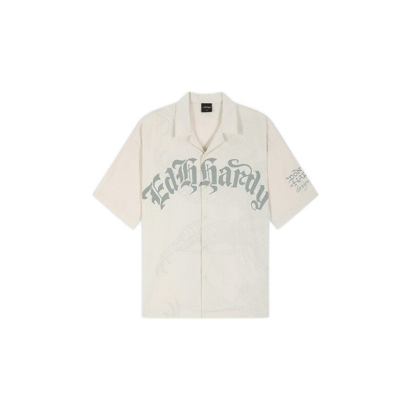 Ed Hardy Košile režná / světle šedá / černá