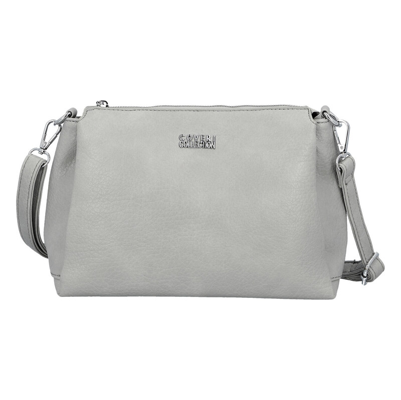 Coveri Trendy dámská koženková crossbody kabelka Denissa, šedá 115378207