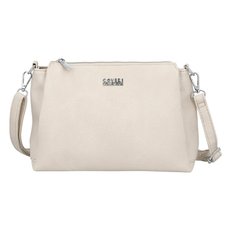 Coveri Trendy dámská koženková crossbody kabelka Denissa, béžová 115378206