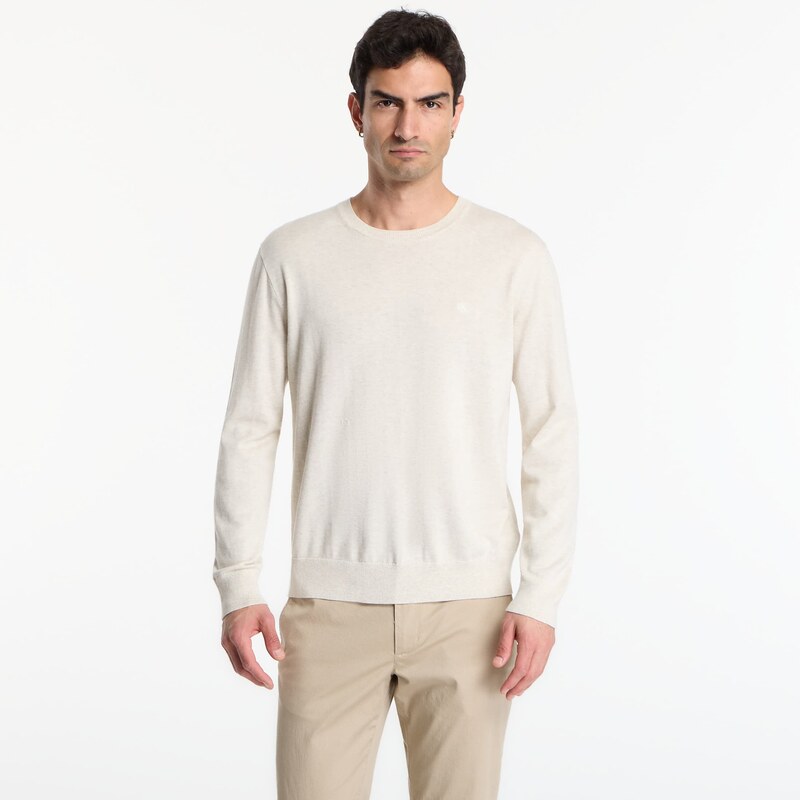 Svetr Calvin Klein Ls Supima Cotton Crew Snow Heather XL