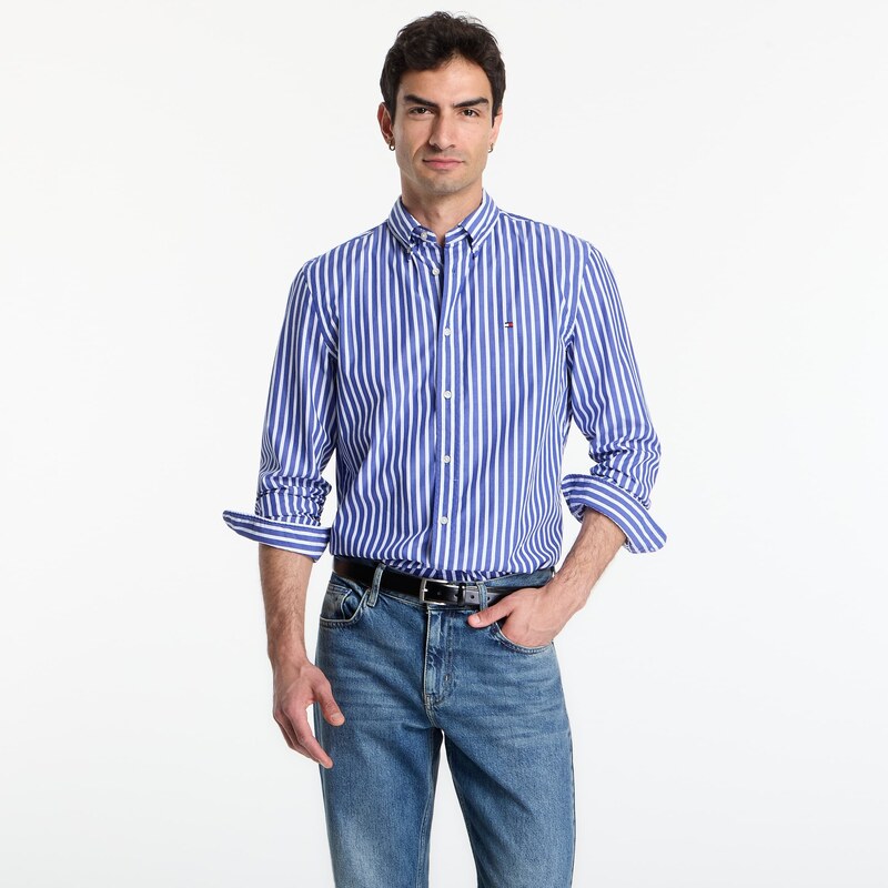 Košile Tommy Hilfiger Flex Poplin Seasonal Stripe Shirt Wedge