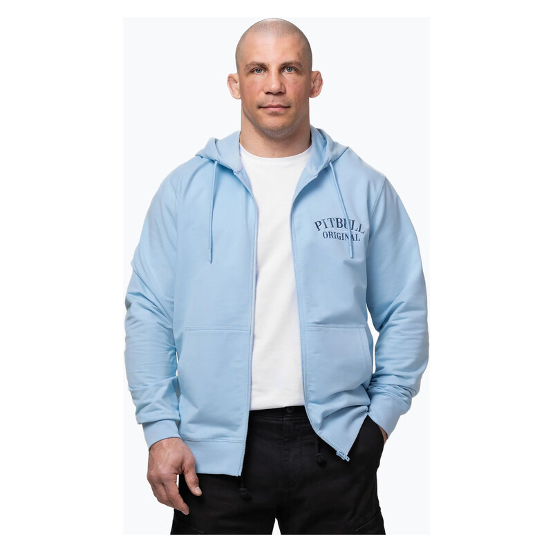 Pánská mikina Pitbull Midnight Sweatshirt Zip Hooded sky blue