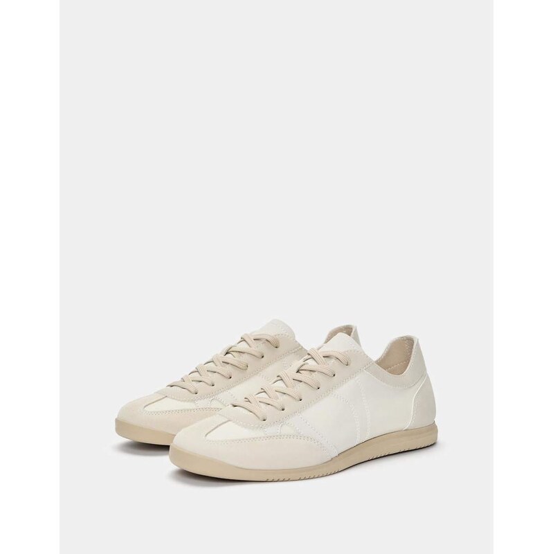Pull&Bear Multi-piece sneakers in ecru-White