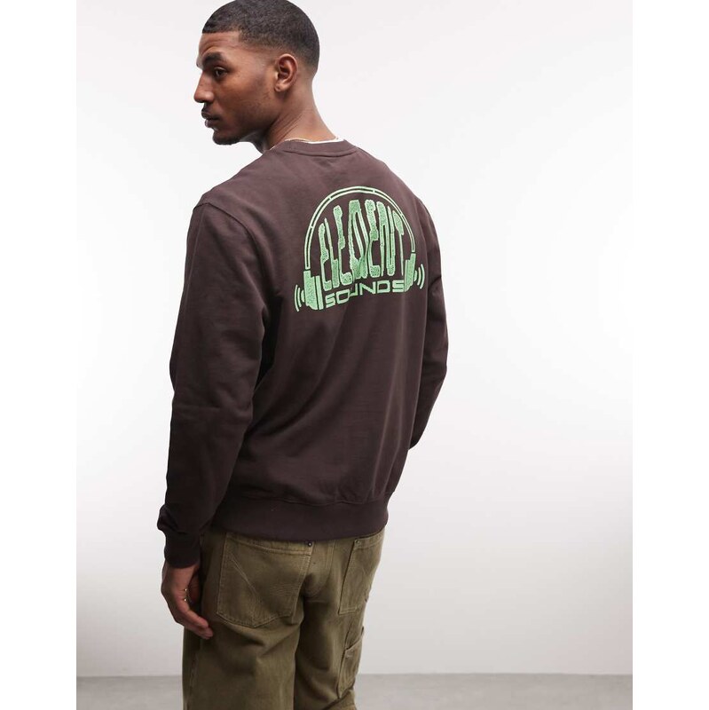 Element graphic sweatshirt in brown-Black