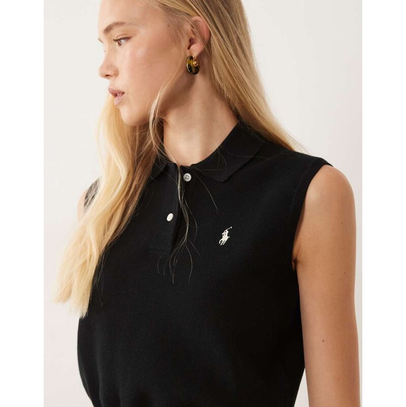 Polo Ralph Lauren icon logo knit pullover in black