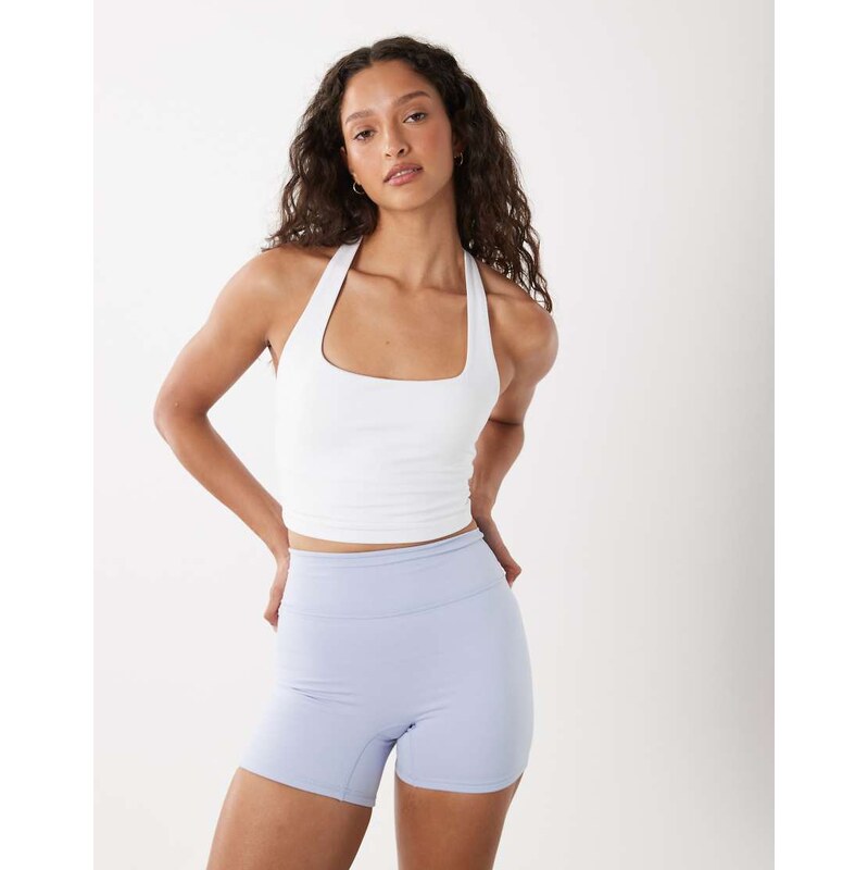 Cotton On Active ultra soft invisible scrunch shorts in violet blue 115379840